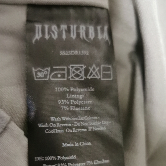 Disturbia Gray High Low Dress whimsy goth - Picture 8 of 8